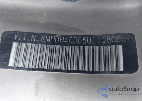 2005 Hyundai Elantra Gls/Gt z USA, uszkodzony, nr VIN KMHDN46D05U110806